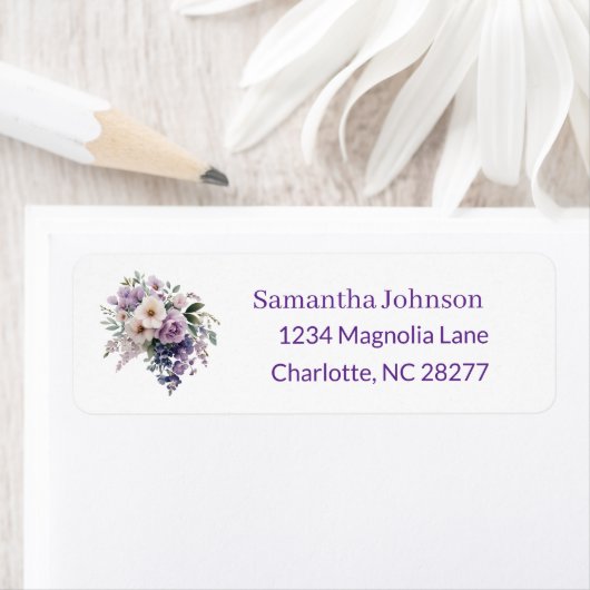 Personalized Elegant Purple Return Address  (Insitu)
