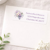 Personalized Elegant Purple Return Address