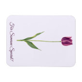 Personalized Elegant Purple Tulip Magnet (Horizontal)