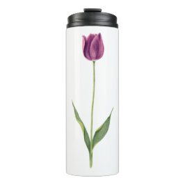 Personalized Elegant Purple Tulip Thermosbecher