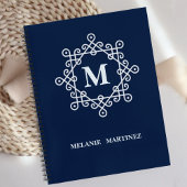 Personalized elegant retro trendy simple monogram notizblock
