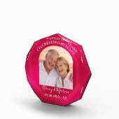 Personalized Elegant Ruby 40th Anniversary Gift Fotoblock (Rechts)