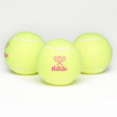 Personalized Elegant Script Name Tennis Balls Tennisbälle (Multi)