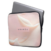 Personalized Elegant Soft Blush Satin Abstract Laptopschutzhülle (Vorderseite Links)