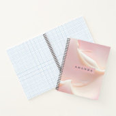 Personalized Elegant Soft Blush Satin Abstract Notizblock (Innenseite)
