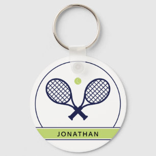 Personalized Elegant Tennis Racket and Ball Cute Schlüsselanhänger