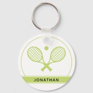 Personalized Elegant Tennis Racket and Ball Cute Schlüsselanhänger