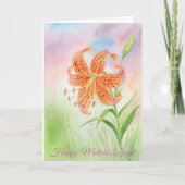 Personalized Elegant Tiger Lily Karte (Vorderseite)