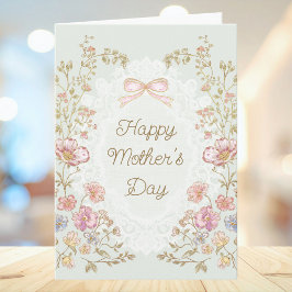 Personalized Elegant Vintage Floral Mother’s Day Karte