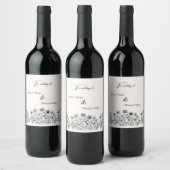 Personalized Elegant Wedding Drink Labels  Weinetikett (Flaschen)