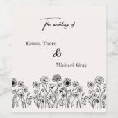 Personalized Elegant Wedding Drink Labels  Weinetikett (Einzelnes Label)