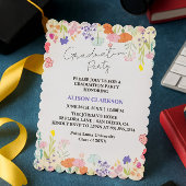 Personalized Elegant Wildflower Graduation Party I Einladung