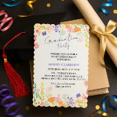 Personalized Elegant Wildflower Graduation Party I Einladung