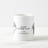Personalized elephant mother's day kaffeetasse (Mittel)