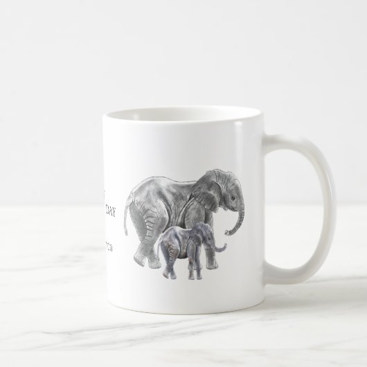 Personalized elephant mother's day kaffeetasse (Rechts)