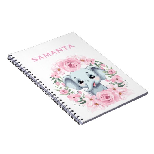 Personalized Elephant Notebook Notizblock (Rechte Seite)