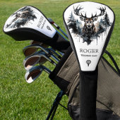 Personalized Elk Hunting Trophy Dad Golf Headcover