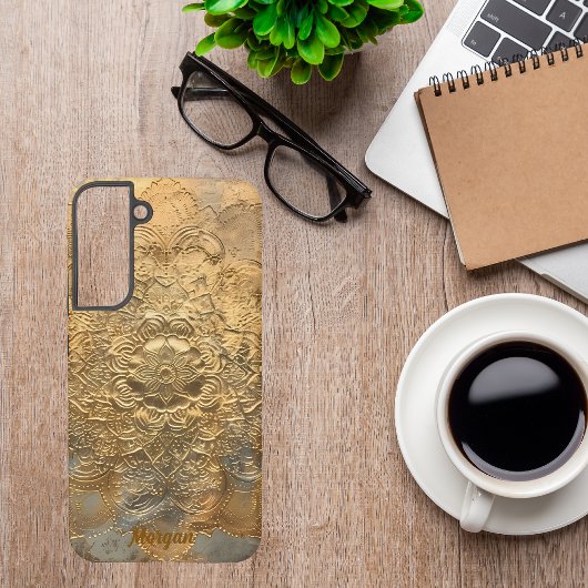 Personalized Embossed Mandala | Elegant Boho Gift Samsung Galaxy Hülle