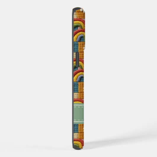 Personalized Embroidered Rainbow Phone Case iPhone Hülle (Rechte Seite)