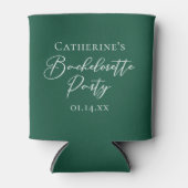 Personalized Emerald Green Bachelorette Party Dosenkühler (Vorderseite)