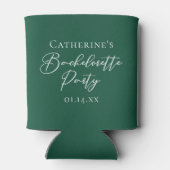 Personalized Emerald Green Bachelorette Party Dosenkühler (Rückseite)