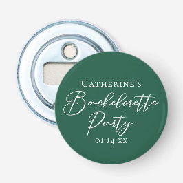 Personalized Emerald Green Bachelorette Party Flaschenöffner