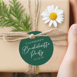 Personalized Emerald Green Bachelorette Party Geschenkanhänger