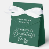 Personalized Emerald Green Bachelorette Party Geschenkschachtel (Vorderseite)