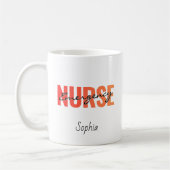 Personalized Emergency Nurse Bold Typography Kaffeetasse (Links)
