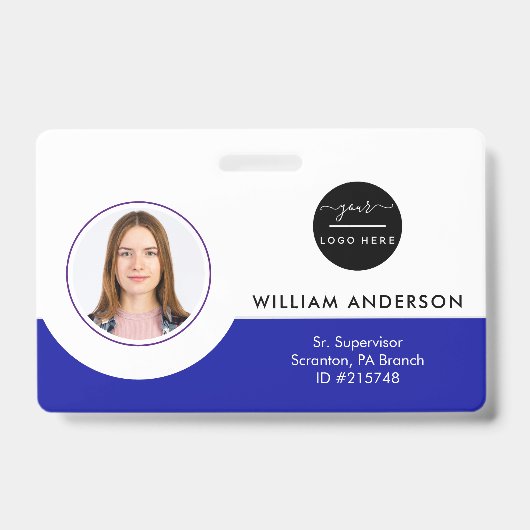 Personalized Employee Foto ID Company Security Ba Ausweis (Vorderseite)
