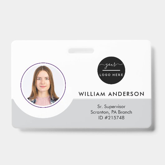 Personalized Employee Foto ID Company Security Ba Ausweis (Vorderseite)