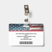 Personalized Employee ID Card - Photo, Barcode, Ausweis (Rückseite mit Clip)