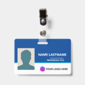Personalized Employee ID Card - Photo, Barcode, Ausweis (Vorderseite mit Clip)