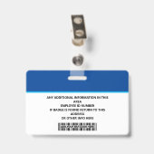 Personalized Employee ID Card - Photo, Barcode, Ausweis (Rückseite mit Clip)