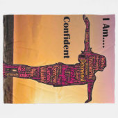 Personalized Empowering Women's Blanket Fleecedecke (Vorderseite (Horizontal))