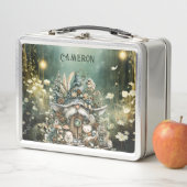Personalized Enchanted Forest Gnome Metall Brotdose (Beispiel)