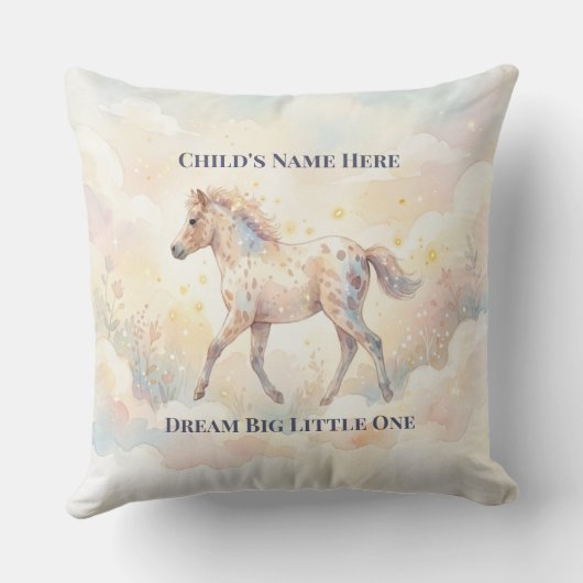Personalized Enchanted Forest Nursery Pillow Kissen (Rückseite)