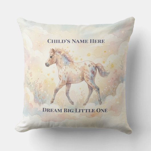 Personalized Enchanted Forest Nursery Pillow Kissen (Vorderseite)