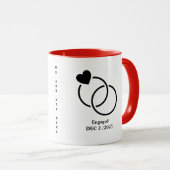 Personalized Engaged Couple Mug Tasse (VorderseiteRechts)