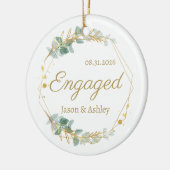 Personalized Engagement Gift Keepsake Keramik Ornament (Links)