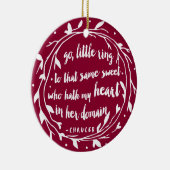 Personalized Engagement Keepsake | Hollyberry Keramikornament (Rechts)