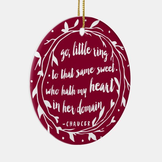 Personalized Engagement Keepsake | Hollyberry Keramikornament (Rechts)