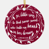 Personalized Engagement Keepsake | Hollyberry Keramikornament (Vorne)