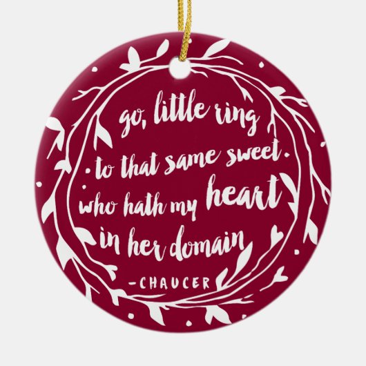 Personalized Engagement Keepsake | Hollyberry Keramikornament (Vorne)