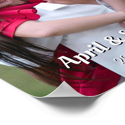 Personalized Engagement Photo Poster (Ecke)
