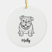 Personalized English Bulldog Dog Christmas Keramik Ornament (Vorne)