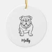 Personalized English Bulldog Dog Christmas Keramik Ornament (Vorne)
