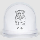 Personalized English Bulldog Dog Christmas Schneekugeln (Vorderseite)
