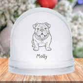 Personalized English Bulldog Dog Christmas Schneekugeln