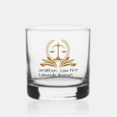 Personalized engrave Law firm office Whiskyglas (Vorderseite)